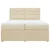 vidaXL vidaXL Box spring postelja z vzmetnico krem 200x200 cm blago, (21306738)