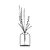 Atelier Del Sofa Dekorativna figura Flowerpot - 3, 19x44 cm , 1.5 mm, Crna