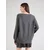 VERO MODA Pulover VMLEAF temno siva