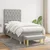 Vidaxl Box spring postelja z vzmetnico svetlo siva 80x200 cm blago