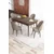 Hanah Home trpezarijski set Elf, sto na razvlačenje i 4 stolice, ploča u dekoru drveta Baroque, kapućino tkanina Babyface