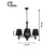 Opviq luster Mercure 3, 3 × E27, crni