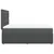 Vidaxl Box spring posteljni z vzmetnico temno siv 140x190 cm blago
