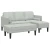 Set sofe s jastukom 2 pcs Svijetlo siva Poliester