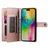 GS Ovitek za iPhone 16 Pro Max z zadrgo, denarnica, roza