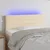 Vidaxl LED posteljno vzglavje krem 90x5x78/88 cm blago