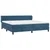 Vidaxl Box spring postelja z vzmetnico temno modra 200x200 cm žamet