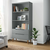 Regal za knjige MOLDE sivi 85x35x170,5 cm od masivne borovine