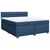 Vidaxl Box spring postelja z vzmetnico modra 180x200 cm blago