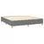 vidaXL Box spring postelja z vzmetnico LED temno siva 180x200 cm blago