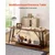VEVOR Konsolna miza 2-nadstropna 180x30x80 cm rjava