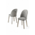 HANAH HOME Set 4 stolice Mara Grey Chrome