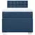 VIDAXL Box spring postelja z vzmetnico modra 90x190 cm blago