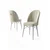 Hanah Home Set 4 trpezarijske stolice Ritim Krem-Beli