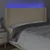 Vidaxl LED posteljno vzglavje krem 203x16x118/128 cm blago