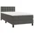 Vidaxl Box spring postelja z vzmetnico temno siva 100x200 cm žamet