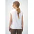 Trend Alacati Stili Ženska bluza bez rukava Alc-X13460, Okrugli izrez, Bela