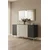 Hanah Home komoda Poli 150, 150 cm, antracit / travertin / zlatna