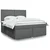 Vidaxl Box spring postelja z vzmetnico temno siva 180x200 cm blago