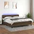 Vidaxl Box spring postelja z vzmetnico LED temno rjava 160x200cm blago