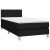 vidaXL Box spring postelja z vzmetnico črna 80x200 cm blago