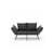 Atelier del Sofa Dvosed na razvlačenje Viper 2, Tamnosivi