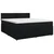 vidaXL Postelja boxspring z vzmetnico Črna 140 x 190 cm Blago