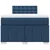 Vidaxl Box spring postelja z vzmetnico modra 120x190 cm blago
