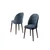 Hanah Home set trpezarijskih stolica Mara 8 kom, antracit tkanina Babyface, braon metalne noge