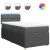 VIDAXL Box spring postelja z vzmetnico temno siva 90x200 cm blago