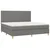 Vidaxl Box spring postelja z vzmetnico LED temno siva 200x200 cm blago