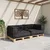 Modularna sofa s 2 sjedišta Antracit 140x70x36 Tkanina