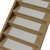 Kremno beli bombažni komplet preprog za stopnice 16 ks 25x65 cm Tablo Krem – Vitaus