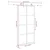 Klizna vrata s priborom 102,5x205 cm kaljeno staklo i aluminij