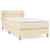 Box spring postelja z vzmetnico krem 100x200 cm blago