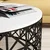 Hanah Home Klub sto 90x90x38cm Belo-Crni