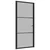 Unutarnja vrata 93 x 201,5 cm crna od mat stakla i aluminija