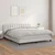 Vidaxl Box spring postelja z vzmetnico bela 180x200 cm umetno usnje
