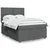 Vidaxl Box spring postelja z vzmetnico temno siva 160x200 cm blago