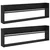 Polica za časopise s policom 2 pcs Crni hrast 100 x 12 x 30 cm