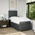 Vidaxl Box spring postelja z vzmetnico temno siva 90x200 cm blago