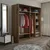 Hanah home Ormar Kale 180x210x52cm Belo-Bež