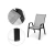 MULTIGARDEN Set od 2 baštenske stolice light gray