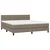 Vidaxl Box spring postelja z vzmetnico taupe 160x200 cm blago