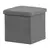 Autronic Tabure Stool with storage space, gray corduroy fabric (TAB-471 GREY6)