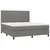 Vidaxl Box spring postelja z vzmetnico temno siva 180x200 cm blago