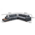 Atelier del Sofa Ugaona garnitura Loop 6 95x85x282cm Antracit