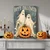 WallXpert slika na platnu 70100HALC-017, natpis Happy Halloween sa dva duha i bundevom, 70 x 100 cm