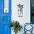 Wallity Zidna dekoracija Flower 1, 27x60 cm, 1.2mm, Crna