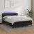 Vidaxl Box spring postelja z vzmetnico LED črna 140x190 cm um. usnje
